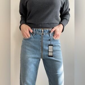 Carmar Full zip Jean size 28 high waist fit blue color